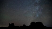Milky Way Galaxy Monument Valley Timelapse