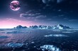 PC0006620 dramatic polar regions of earth at twilight wallpaper, tilt-shift lens, abstract expressionist art style, high resolution, clean detailed