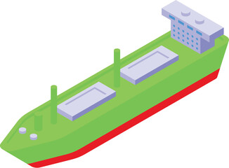 Wall Mural - Ship maritime container icon isometric vector. Water delivery. Truck ocean