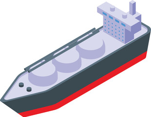 Wall Mural - Chemical maritime container icon isometric vector. Port cargo. Truck shipment