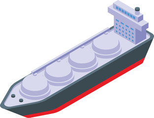 Wall Mural - Water delivery vessel icon isometric vector. Container cargo. Maritime ocean