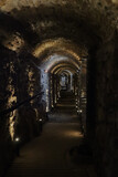 Fototapeta Desenie - underground tunnel fort at night protection