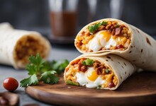 Breakfast Burrito With Chorizo And Egg