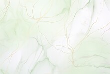 Abstract Pattern In Alcohol Ink Sage Green And Gold Colors Wallpaper Background 