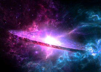 Wall Mural - science fiction wallpaper. beauty of deep space. colorful graphics for background, like water waves,