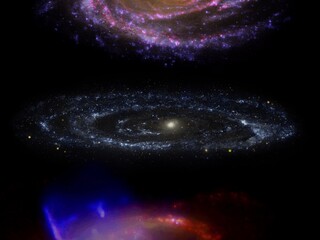 Wall Mural - science fiction wallpaper. beauty of deep space. colorful graphics for background, like water waves,