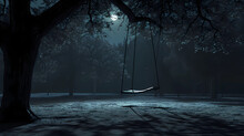 A Moonlit Night With A Solitary Swing