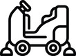 Street sweeper icon outline vector. Machine broom. City cleaner
