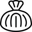 Big khinkali icon outline vector. Prepare beef food. Pastry meat