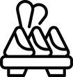 Dumplings kitchen food icon outline vector. Beef cook. Dim asian