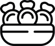 Culinary dumplings icon outline vector. Pelmeni dim sum. Cuisine cook