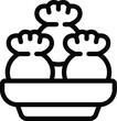 Georgian food cook icon outline vector. Variety filled. Pasta eastern