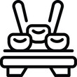 Asian dumplings stand icon outline vector. Cuisine cook. Wonton ravioli