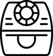 Cook electronic machine icon outline vector. Air fryer. Healthy food