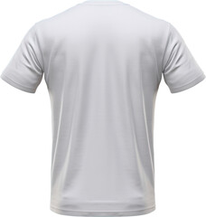 Wall Mural - White t-shirt isolated on transparent background. PNG