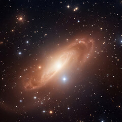 Wall Mural - gorgeous space and twinkling stars background image with nebula gas cloud