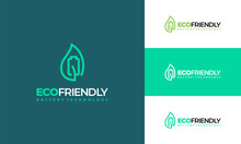 Green Energy With Battery Symbol, Eco Energy Logo Concept Vector