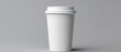 Isolated white cup for hot beverages to go.