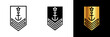 Display honor, rank, and authority with this navy rank insignia icon, representing the distinguished hierarchy and leadership within maritime service.