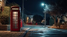 A Red Telephone Booth English Type