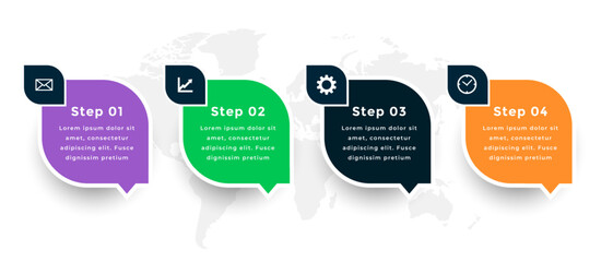 Sticker - stylish corporate infographic workflow chart template for data visualization