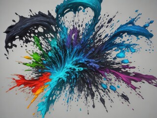 Wall Mural - Mixed color fluid background design