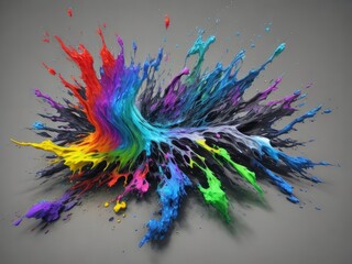 Wall Mural - Mixed color fluid background design