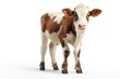 baby cow on white background