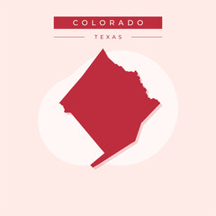 Vector illustration vector of Colorado map Texas