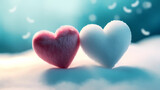 Fototapeta Niebo - Romantic heart-shaped Valentine's Day background, symbolizing Valentine's Day, wedding, love