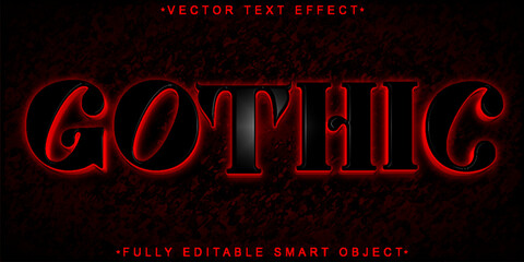 Wall Mural - Gothic Vector Fully Editable Smart Object Text Effect