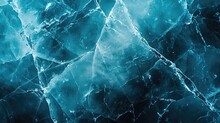 Beautiful Winter Natural Blue Ice Texture Of Surface Of Frozen. Nature Abstract Pattern Of White Cracks. Winter Seasonal Background, Mock Up, Flat Lay, Ice Texture Background