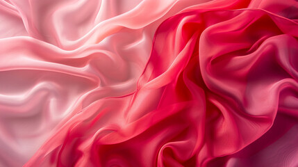 Wall Mural - Cherry red & bubblegum pink silk background