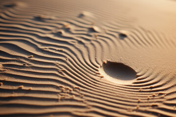 Poster - An elegant fingerprint design over a shimmering, sandy beach texture.