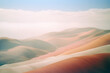 An abstract, dreamy interpretation of rolling hills in a surreal palette.