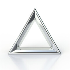 Wall Mural - 3d model of triangle on white background