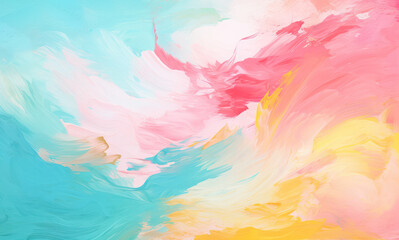 Wall Mural - abstract grunge: vibrant watercolor splash on vintage canvas
