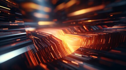 Poster - Digital glitch effects forming an abstract, futuristic background. Generative AI
