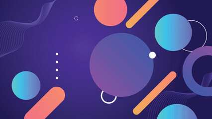 Wall Mural - Abstract business blue, orange and purple gradient wave or curved shape background . Modern futuristic background. For landing page, book cover, brochure, flyer, magazines, banner, header and more