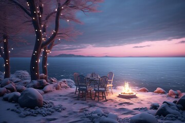 Chairs outdoors for a romantic and relaxing evening