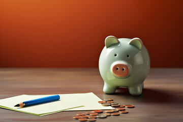 Smart Savings Concept with Piggy Bank