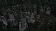 Aerial view of Adarshchef-Taplice rocks, Czech Republic