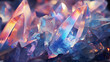 Background of blue and pink crystals.