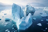 Fototapeta  - Melting glaciers because of climate change