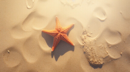 starfish on the beach sand