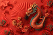 Year of the Dragon. New Year. Chinese New Year. Red color. Holiday concept