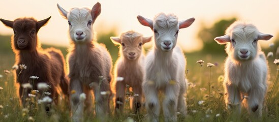 Wall Mural - adorable goats