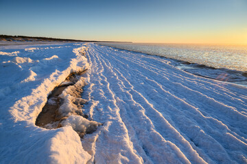 Wall Mural - Frozen coast of Baltic sea.