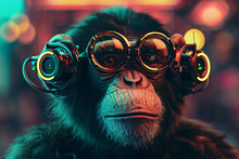 A Monkey Wearing Glasses
