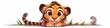 Cute baby tiger mischievous, funny facial expressions and gestures. generative ai